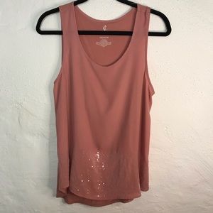 Juicy Couture Blush Pink Sheer sleeveless top shim